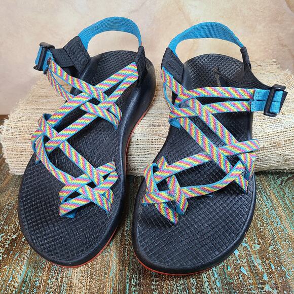 Colorful Womens Chaco Fiesta ZX2 Yampa Vibram Hiking Sandals Size 7 - Picture 5 of 5